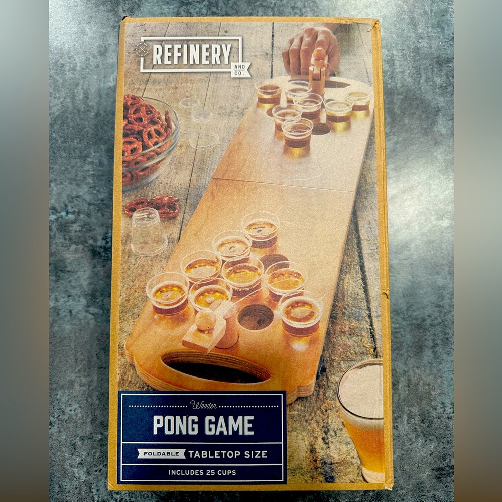 Wooden Tabletop Pong Game